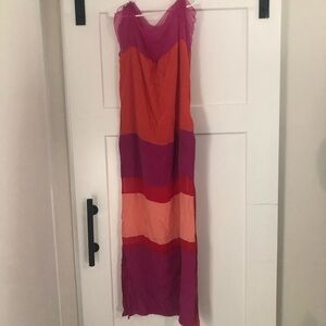 Tribune silk color blocked maxi dress GUC